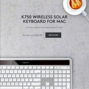 Logitech K750 WIRELESS SOLAR KEYBOARD FOR MAC 🖥